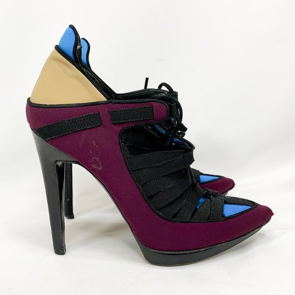 Pierre Hardy Shoes - PIERRE HARDY Colorblock Textile Strappy Heels